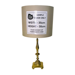 Lamp Base Only - Ornate Brass Square Based Table Lamp