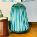 Blue Ginkgo Ridged Table Lamp