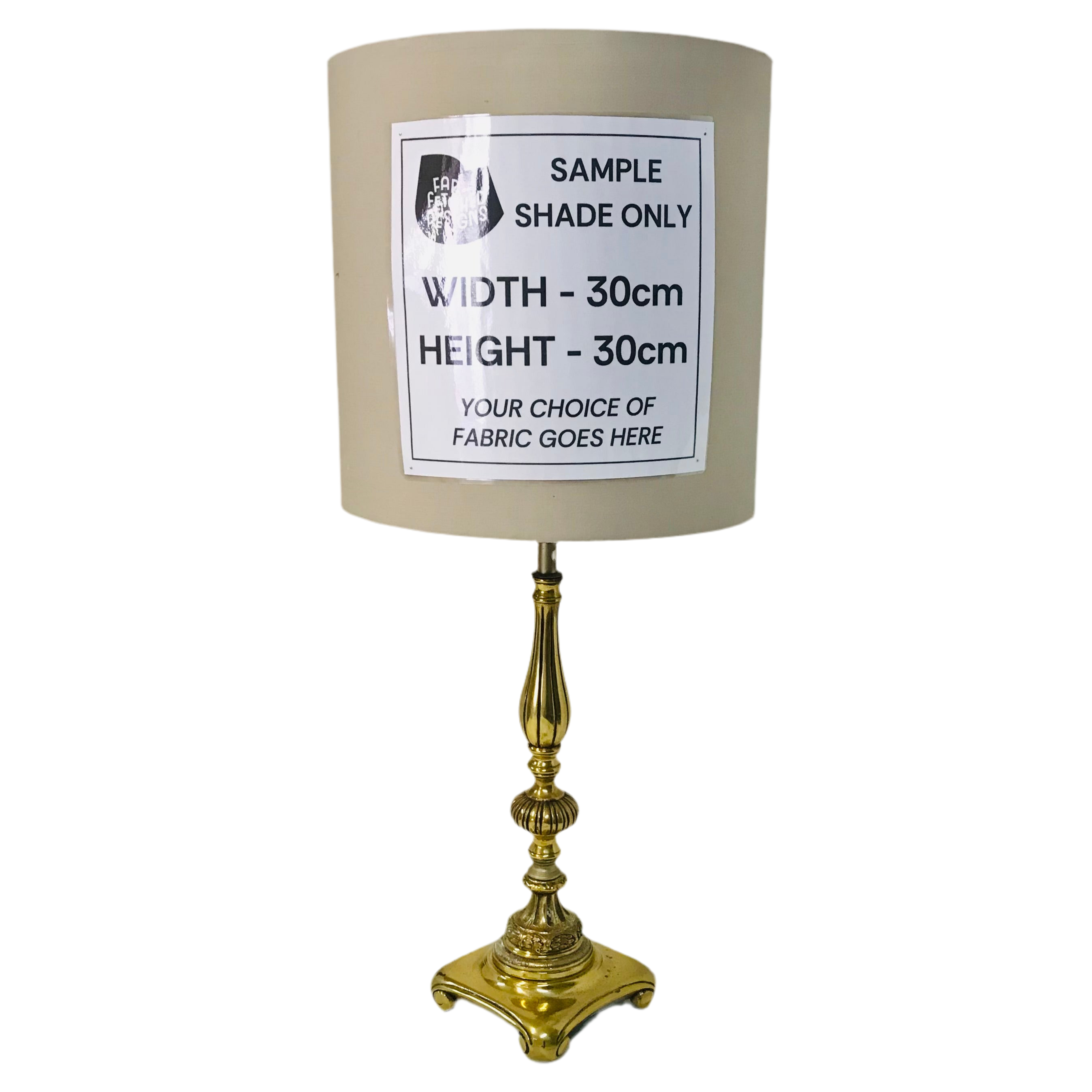 Lamp Base Only - Ornate Brass Square Based Table Lamp