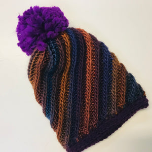 Crochet Wool Blend Beanies - various colours