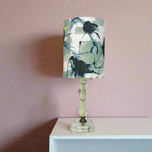 Abstract Branches Cut Glass Small Table Lamp