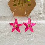 Star Flower Hoop Earrings