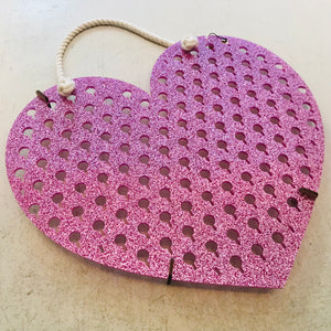 Lasercut Earring Heart Hanging Organiser