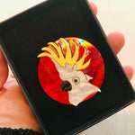 Art Deco Acrylic Brooch - Cockatoo