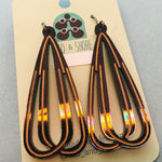 Art Deco Acrylic Earrings - Long Loop