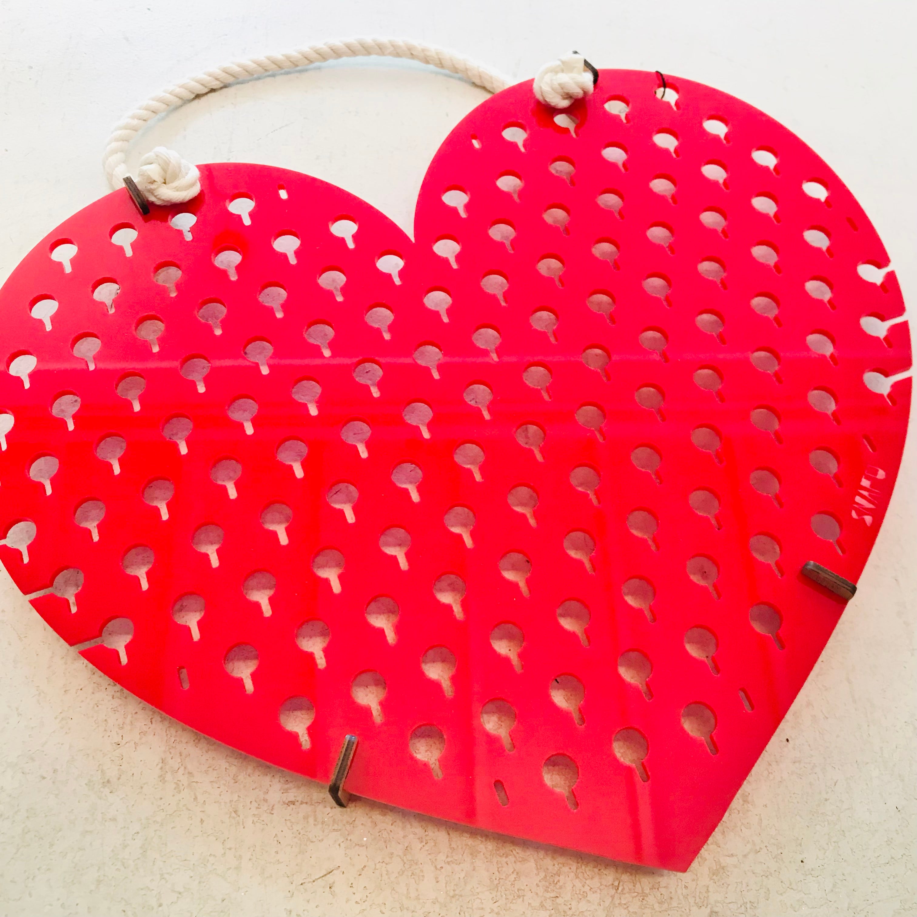 Lasercut Earring Heart Hanging Organiser