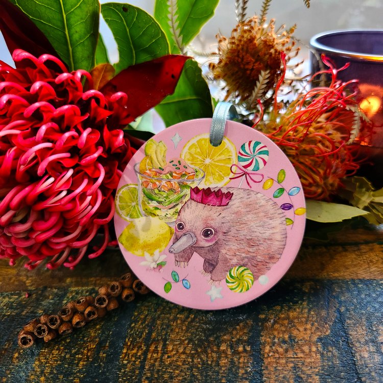 Australian animals and festive food Christmas ceramic oil diffuser ornaments