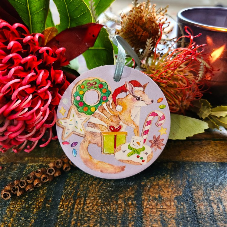 Australian animals and festive food Christmas ceramic oil diffuser ornaments