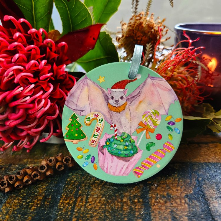 Australian animals and festive food Christmas ceramic oil diffuser ornaments