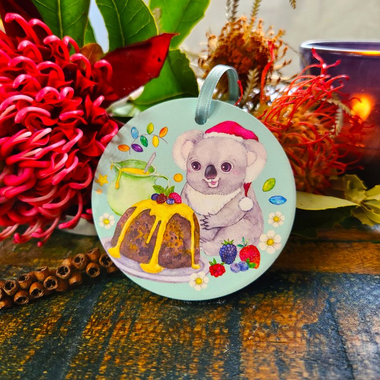 Australian animals and festive food Christmas ceramic oil diffuser ornaments