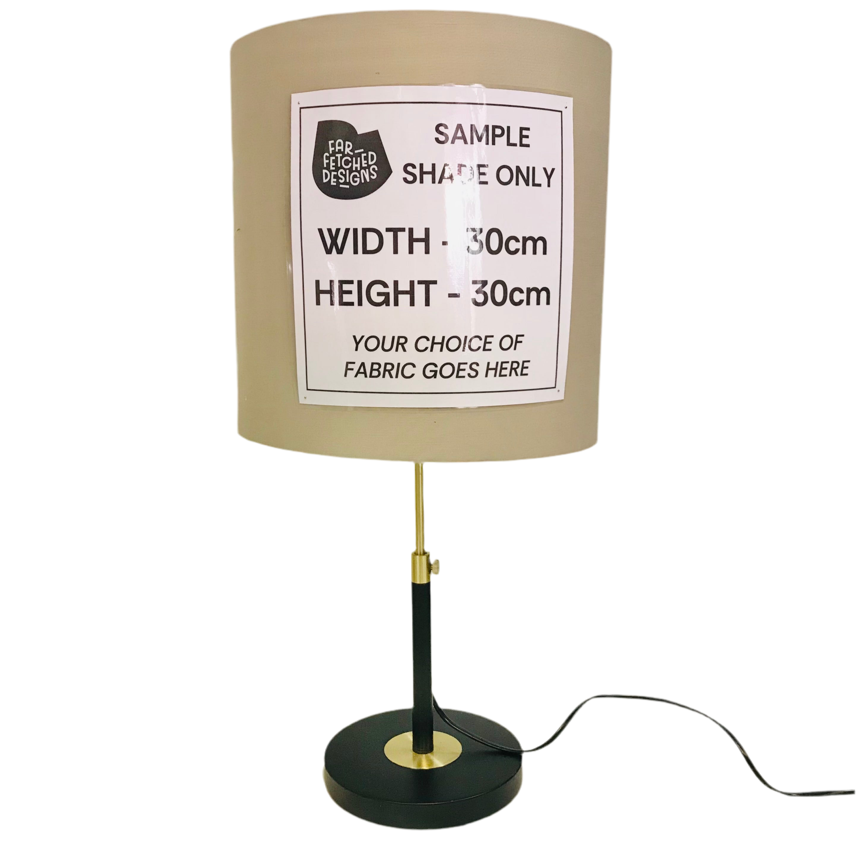 Lamp Base Only - Adjustable Dark Timber Stick Table Lamp