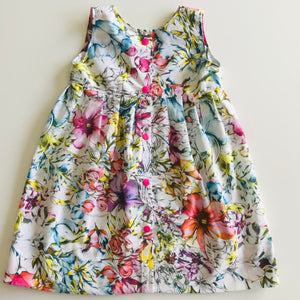 Girls empire handmade dress - Pastel Floral