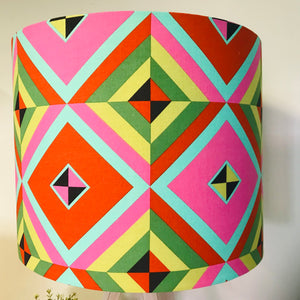 Bright Diamond Print large Tripod Table Lamp