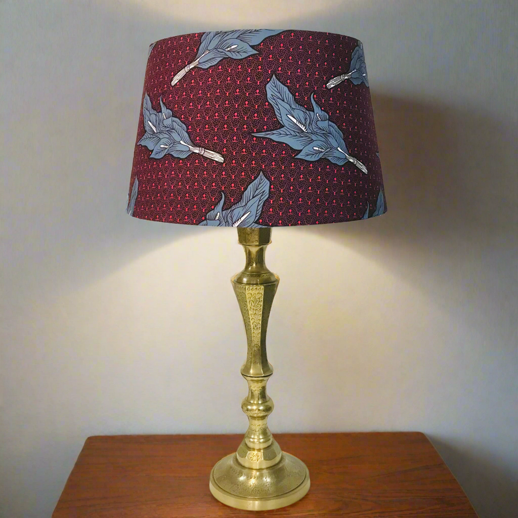 Custom Lamp Shade only - African Wax Print Peace Lilies