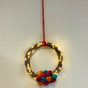 Handmade Light Up Christmas Wreath