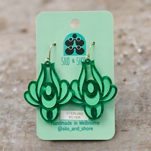 Art Deco Acrylic Earrings - Bloom