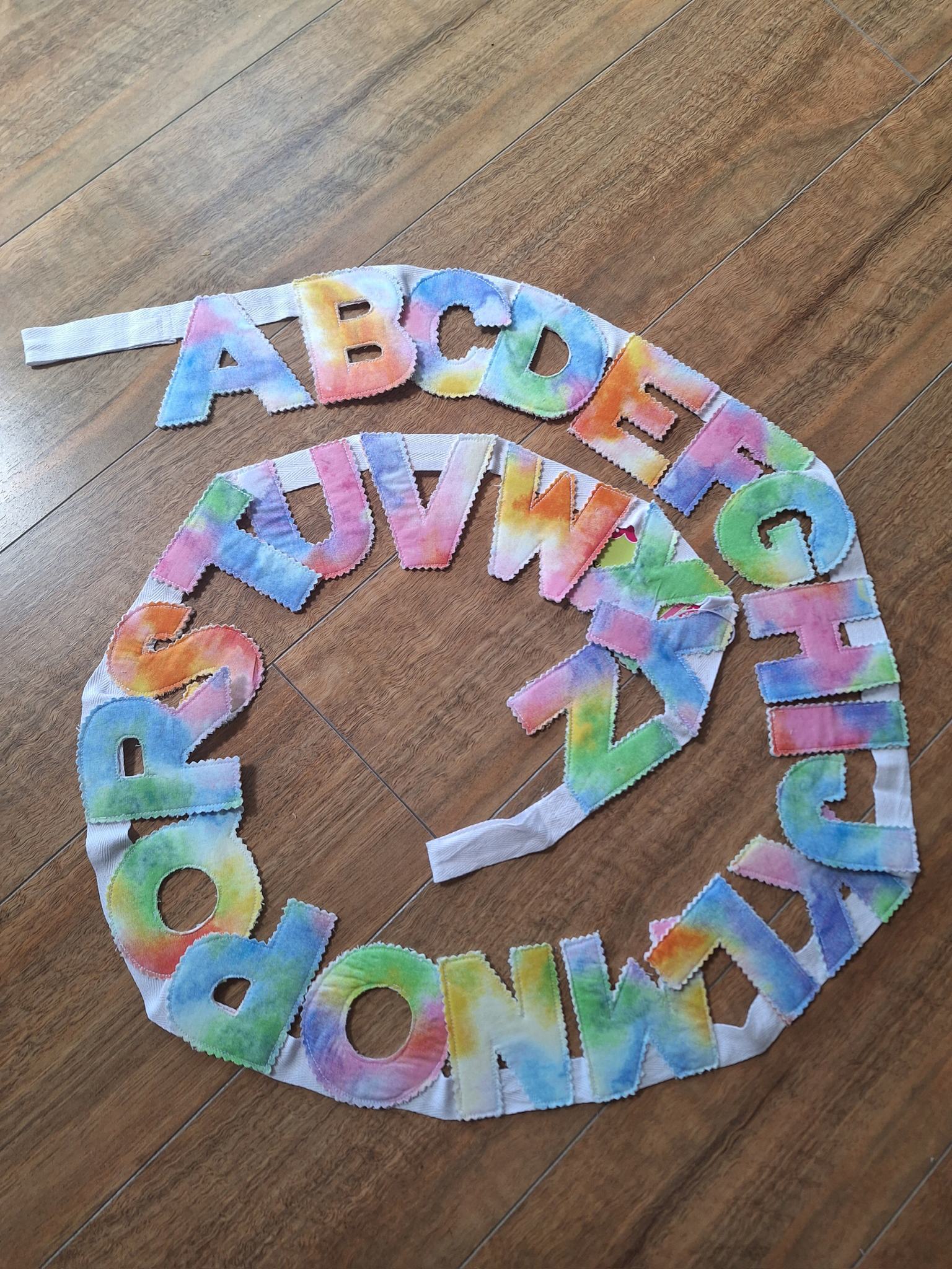 Handmade Fabric ABC Alphabet Bunting