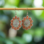 Handcrafted Crochet Earrings - Metallic Silver & Bead Range