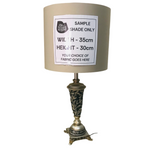 Lamp Base Only - Filigree Pewter Look Table Lamp