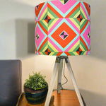 Bright Diamond Print large Tripod Table Lamp