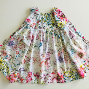 Girls empire handmade dress - Pastel Floral