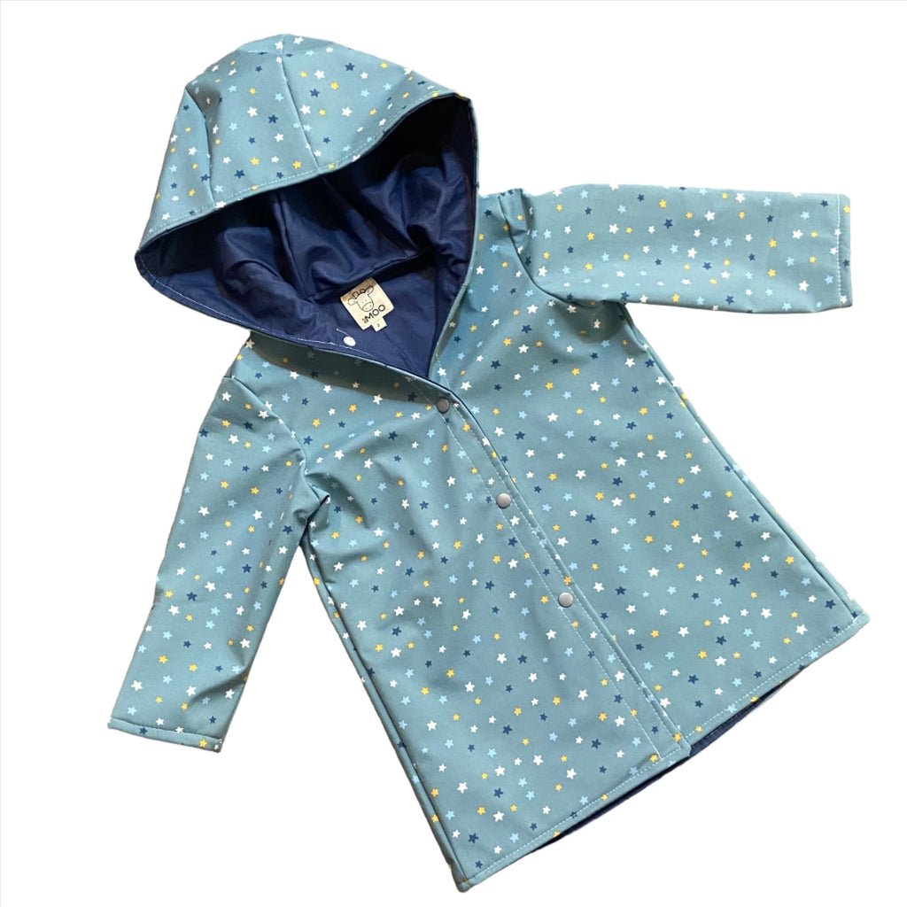 Kids Raincoat Jacket - Blue Stars