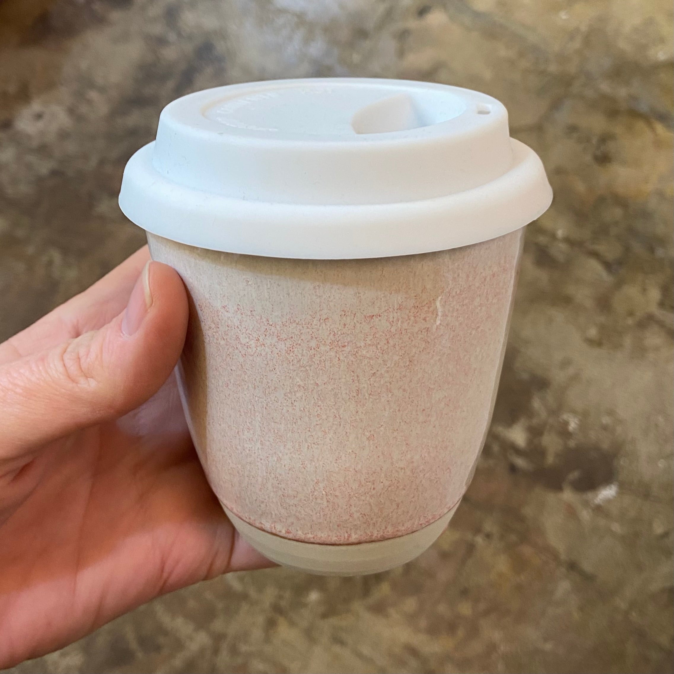 Handmade Travel Cup with Silicone Lid