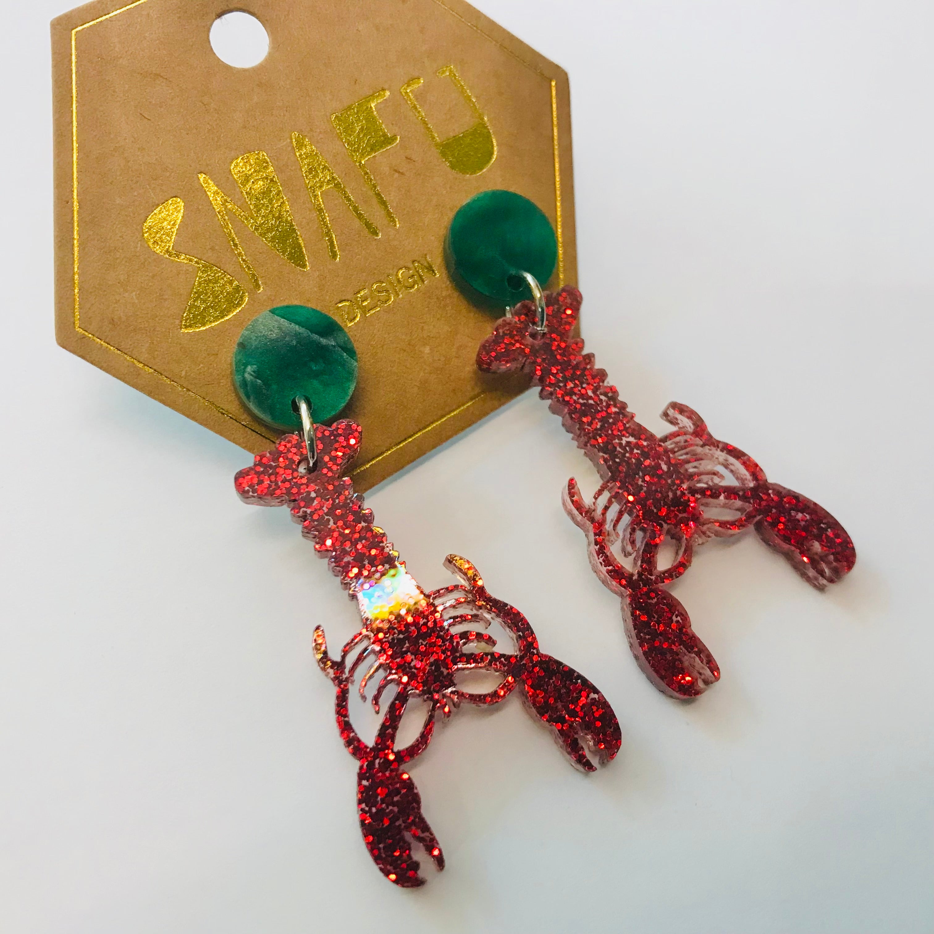 Lobster Dangly Earrings