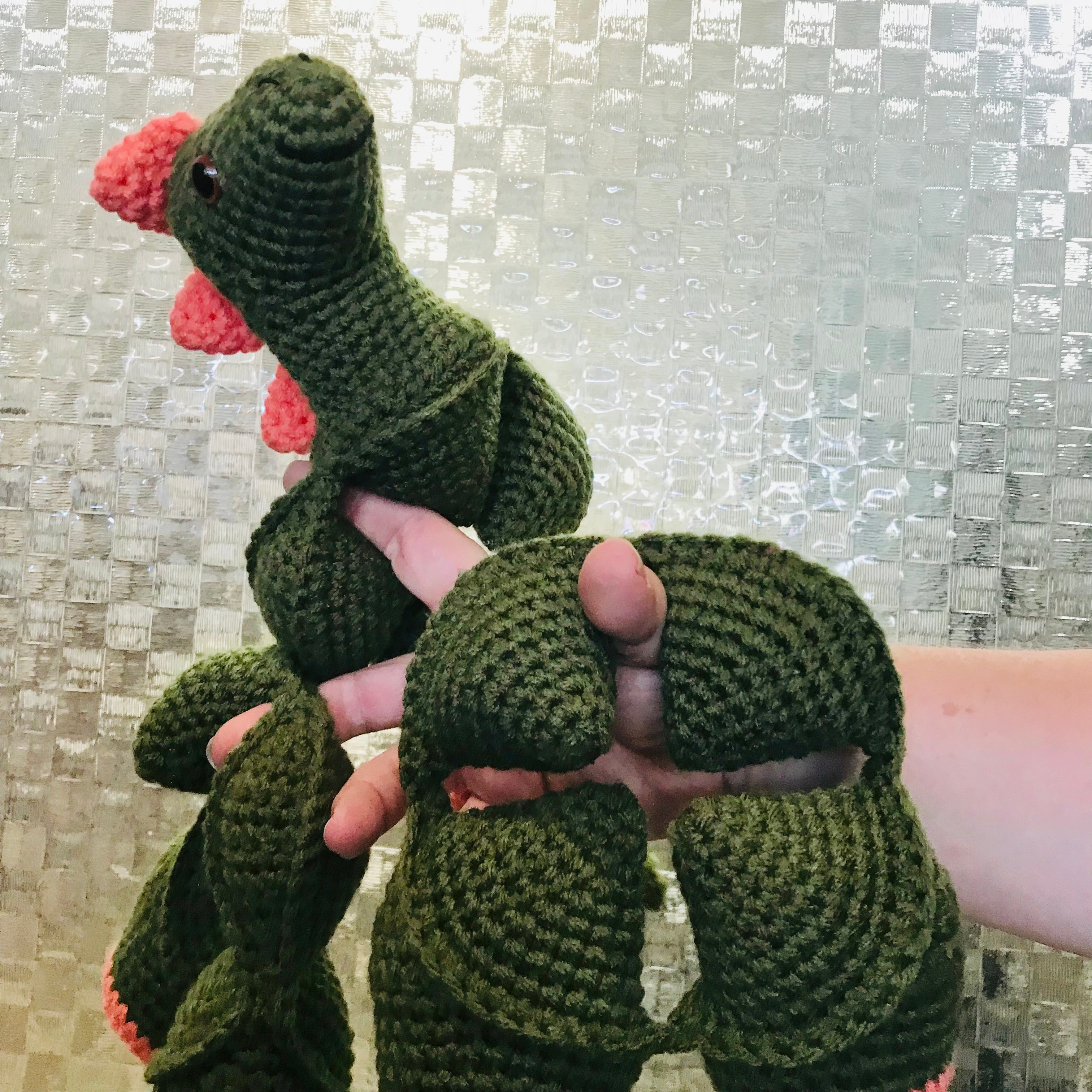 Montessori Puzzle Dinsaur Crochet Toy