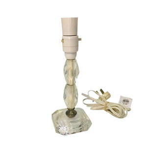 Abstract Branches Cut Glass Small Table Lamp