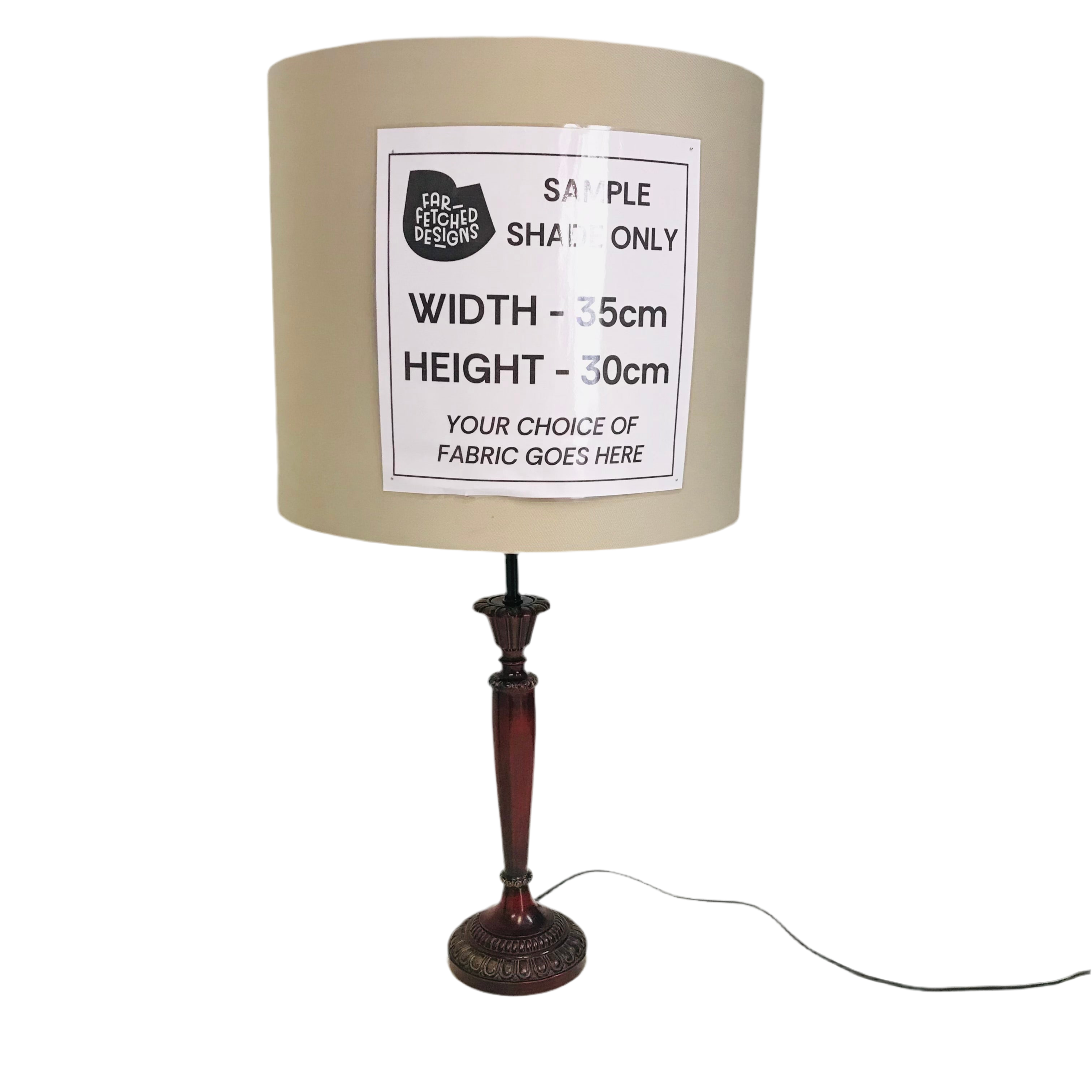 Lamp Base Only - Cherry Ornate Table Lamp