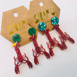 Lobster Dangly Earrings