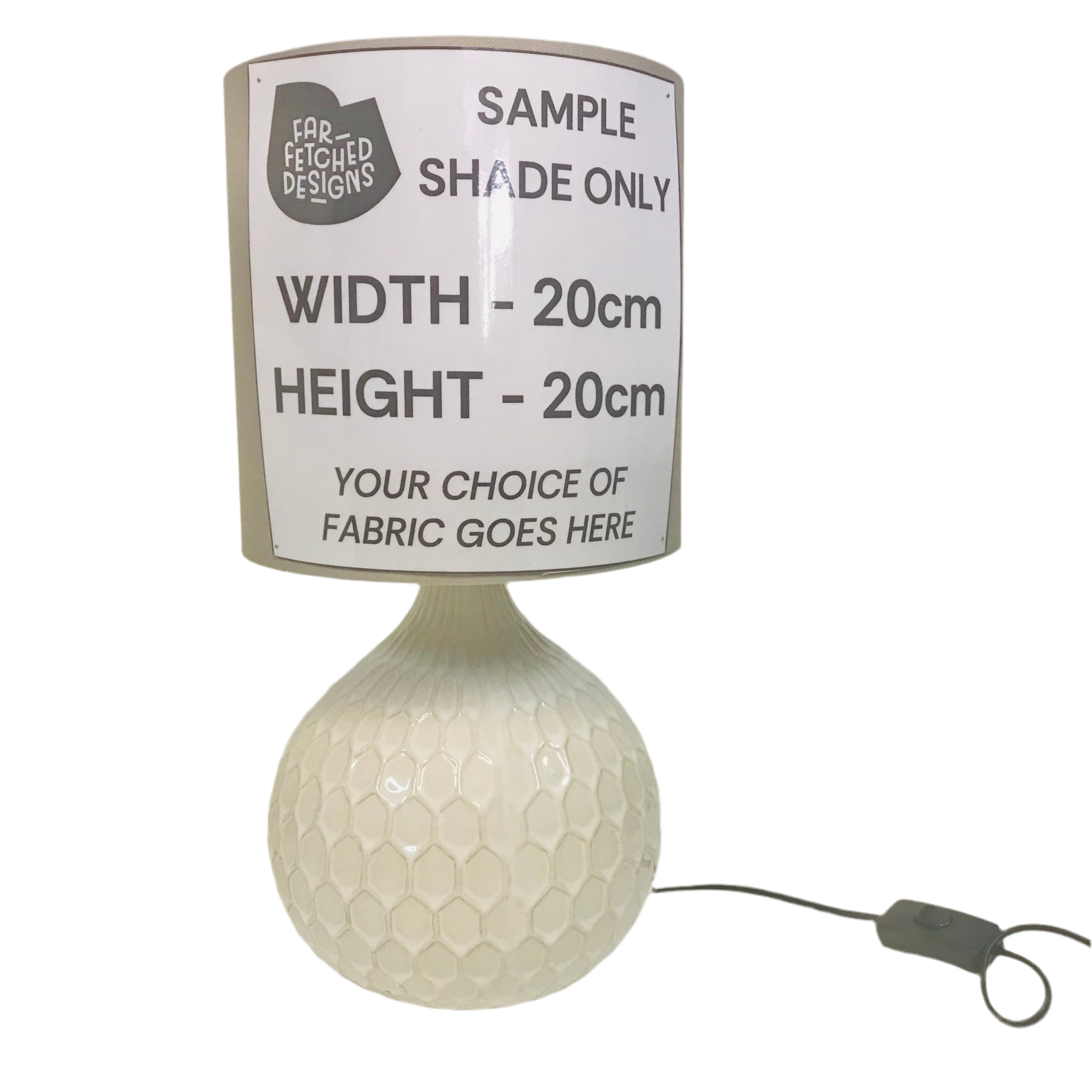 Lamp Base Only - Ceramic Off White Scale Textured Ball Table Lamp