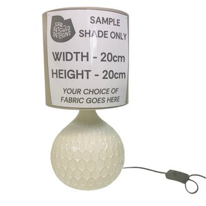 Lamp Base Only - Ceramic Off White Scale Textured Ball Table Lamp