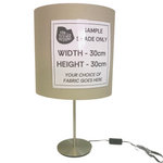 Lamp Base Only - Brushed Chrome Short Stick Column Table Lamp