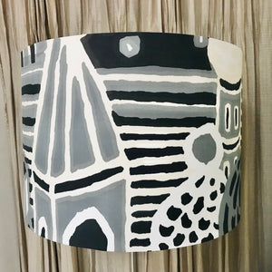 Custom Lamp Shade only - Marimekko Monochrome Rooftops