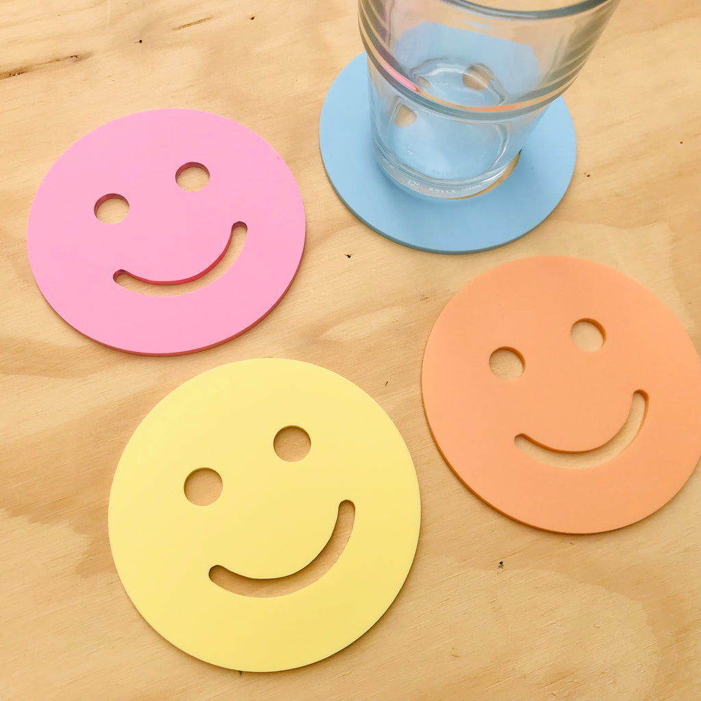 Happy Face Coasters (set of 4)