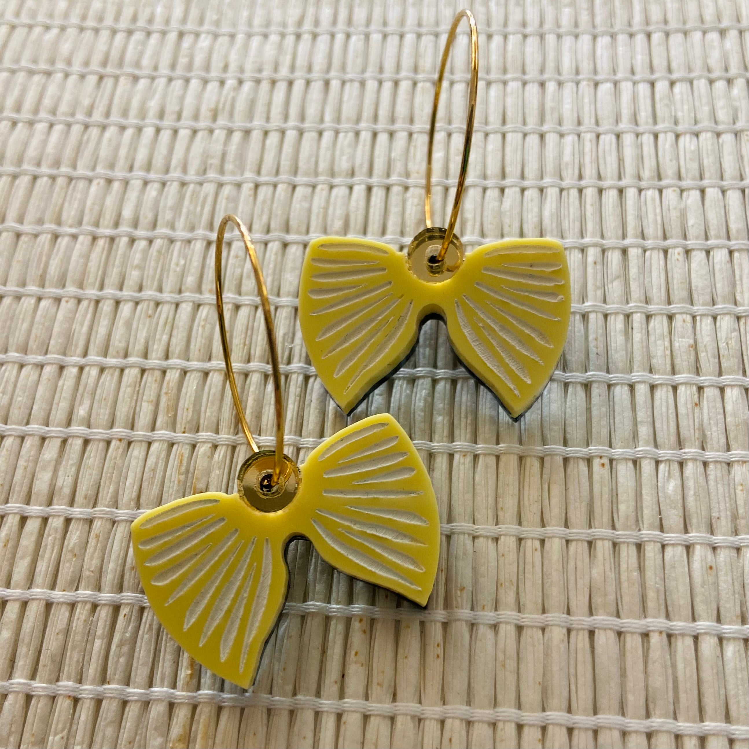 Art Deco Acrylic Earrings - Betsy Bows