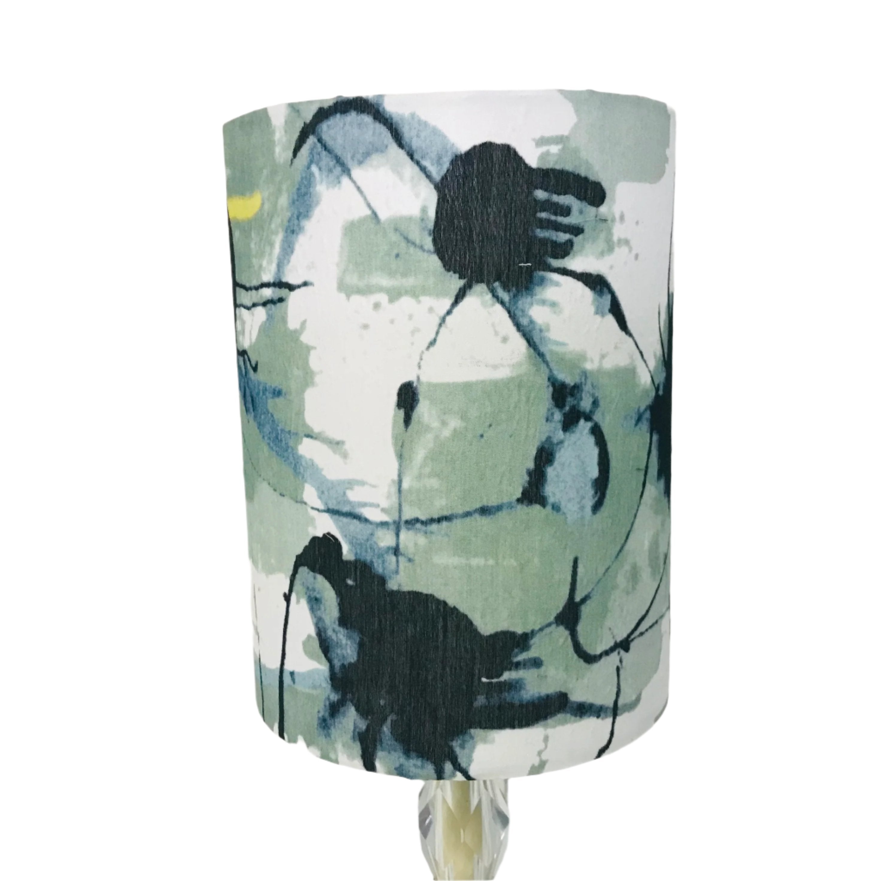 Abstract Branches Cut Glass Small Table Lamp