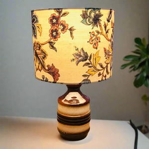 Custom Lamp Shade only - Earthy Floral Linen