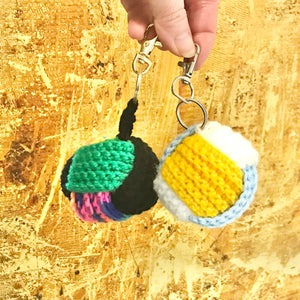 Crochet Ball keyring