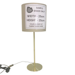 Lamp Base Only - Tall Brass Chrome Stick Table Lamp