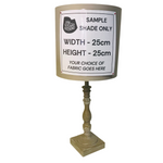 Lamp Base Only - White Washed Antiqued Shaped Column Table Lamp