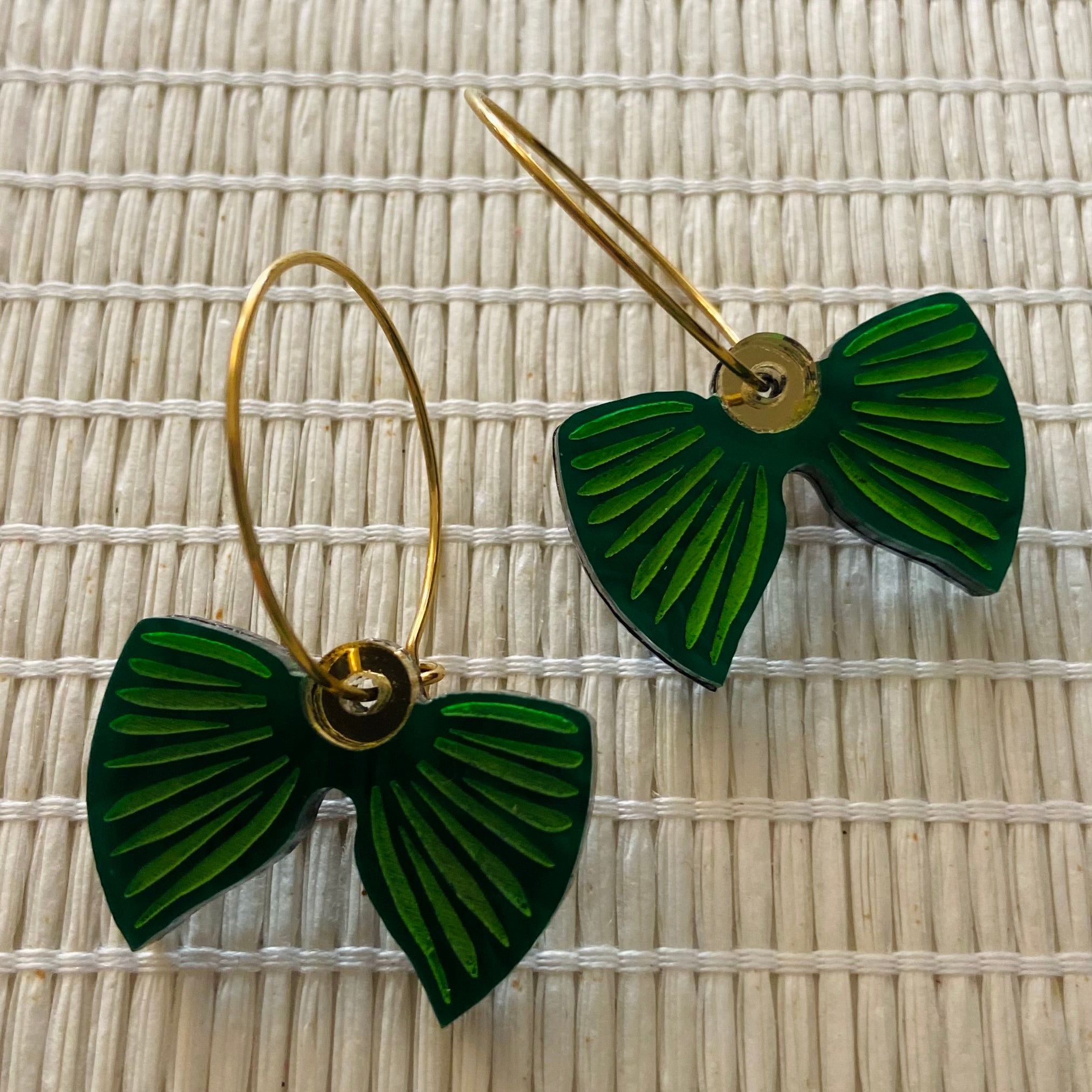 Art Deco Acrylic Earrings - Betsy Bows