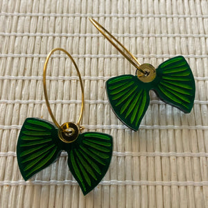 Art Deco Acrylic Earrings - Betsy Bows