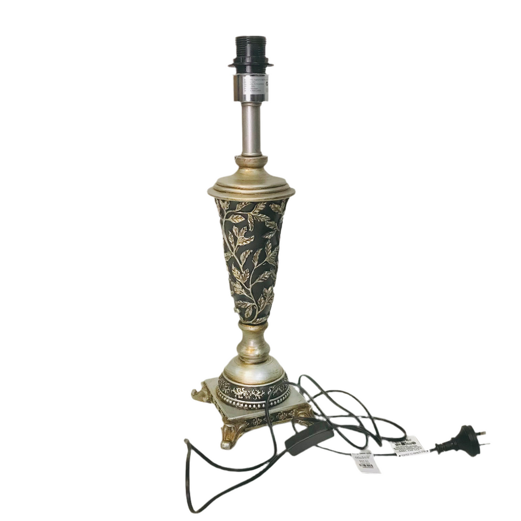 Lamp Base Only - Filigree Pewter Look Table Lamp