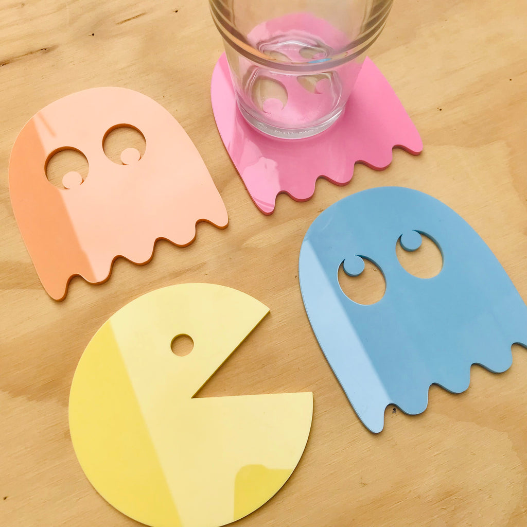 Pac Man Coasters (set of 4)