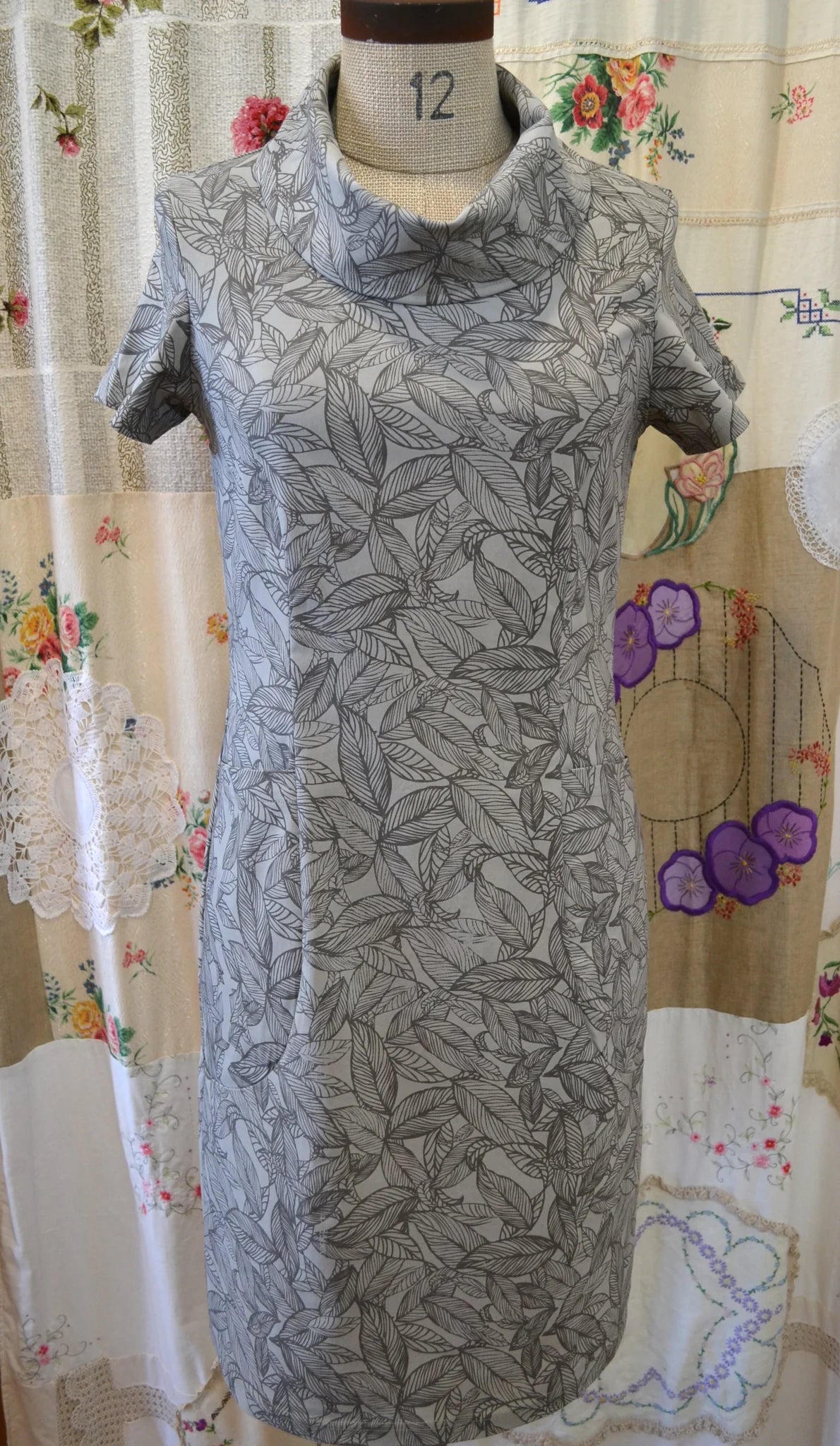 Women's Handmade Hand Printed Dress - Gum Leaf **ON SALE**