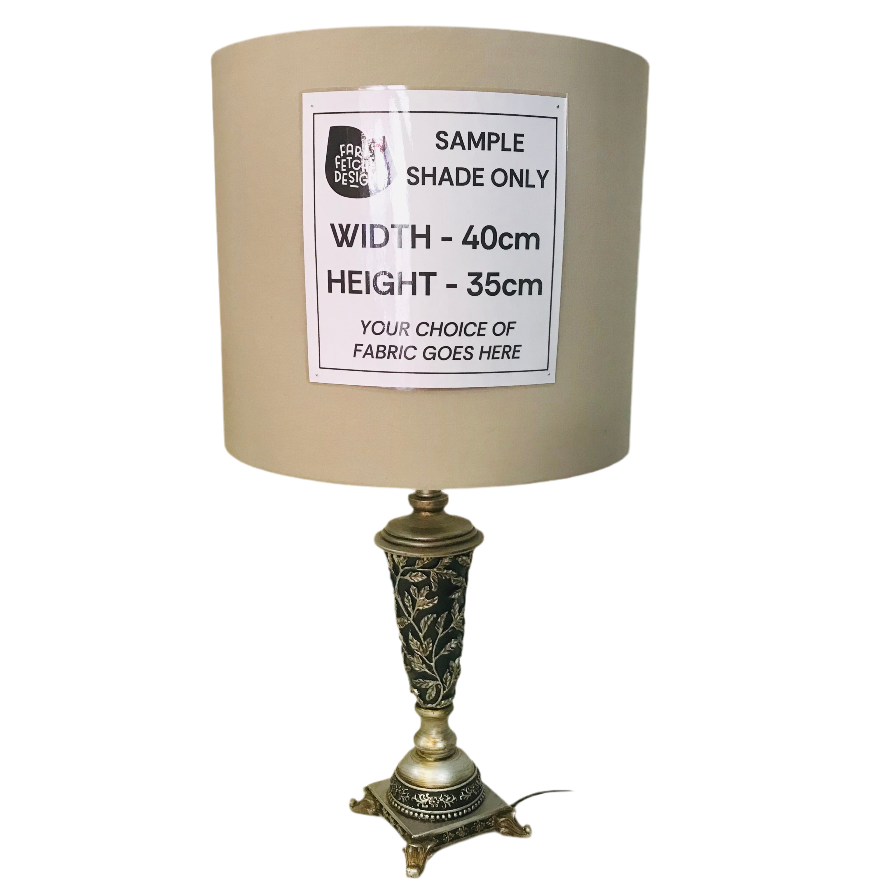 Lamp Base Only - Filigree Pewter Look Table Lamp