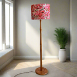 Custom Lamp Shade only - Red Fleurs